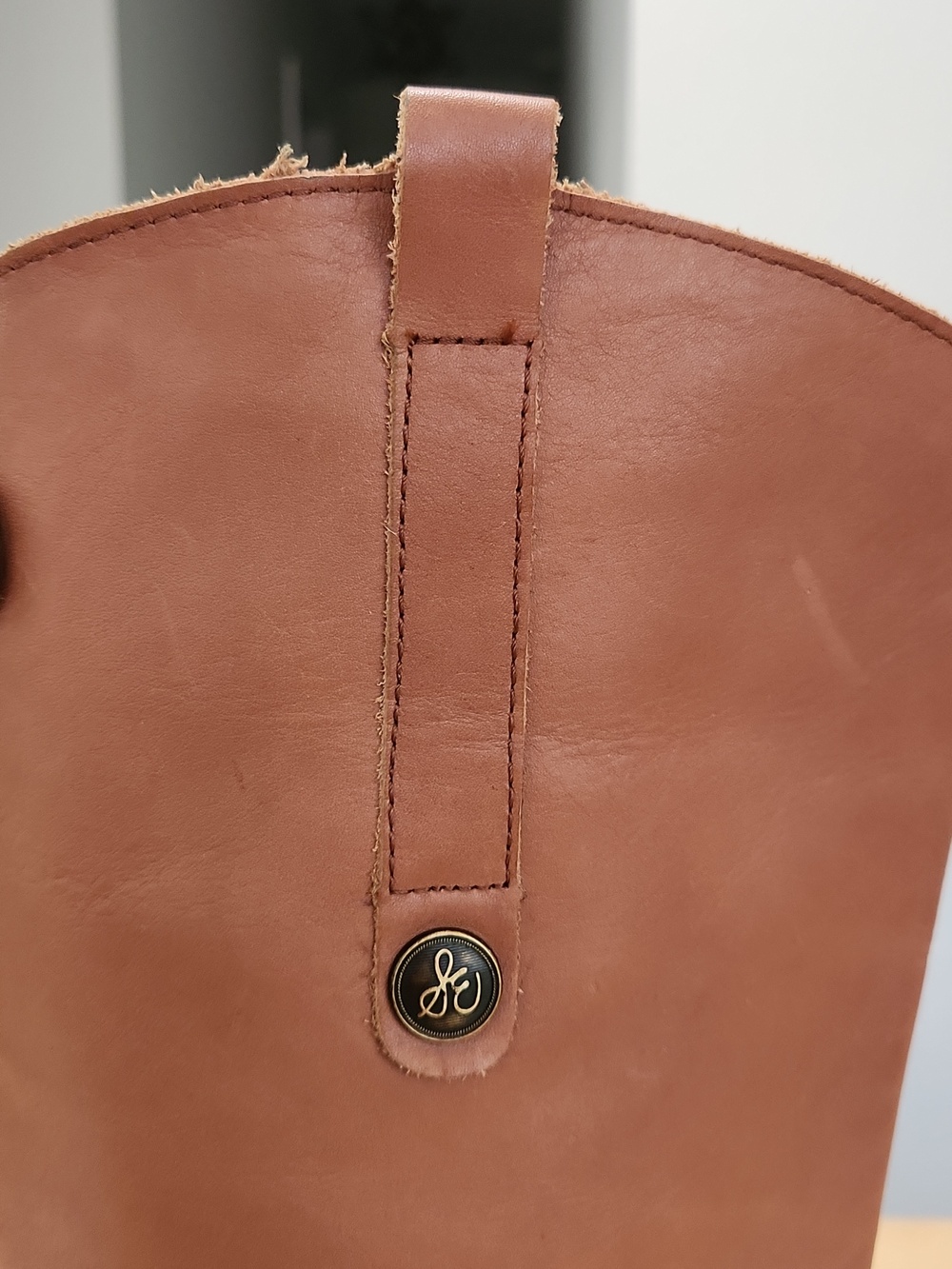 Sam Edelman Penny Tall Riding Boots Cognac Brown Leather Knee High Size 10M - Picture 12 of 16